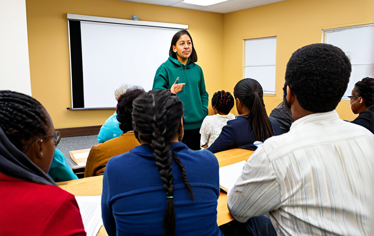 범죄 피해자와 경찰 협력 사례 - **Image:** A diverse group of community members participating in a workshop led by a non-profit orga...