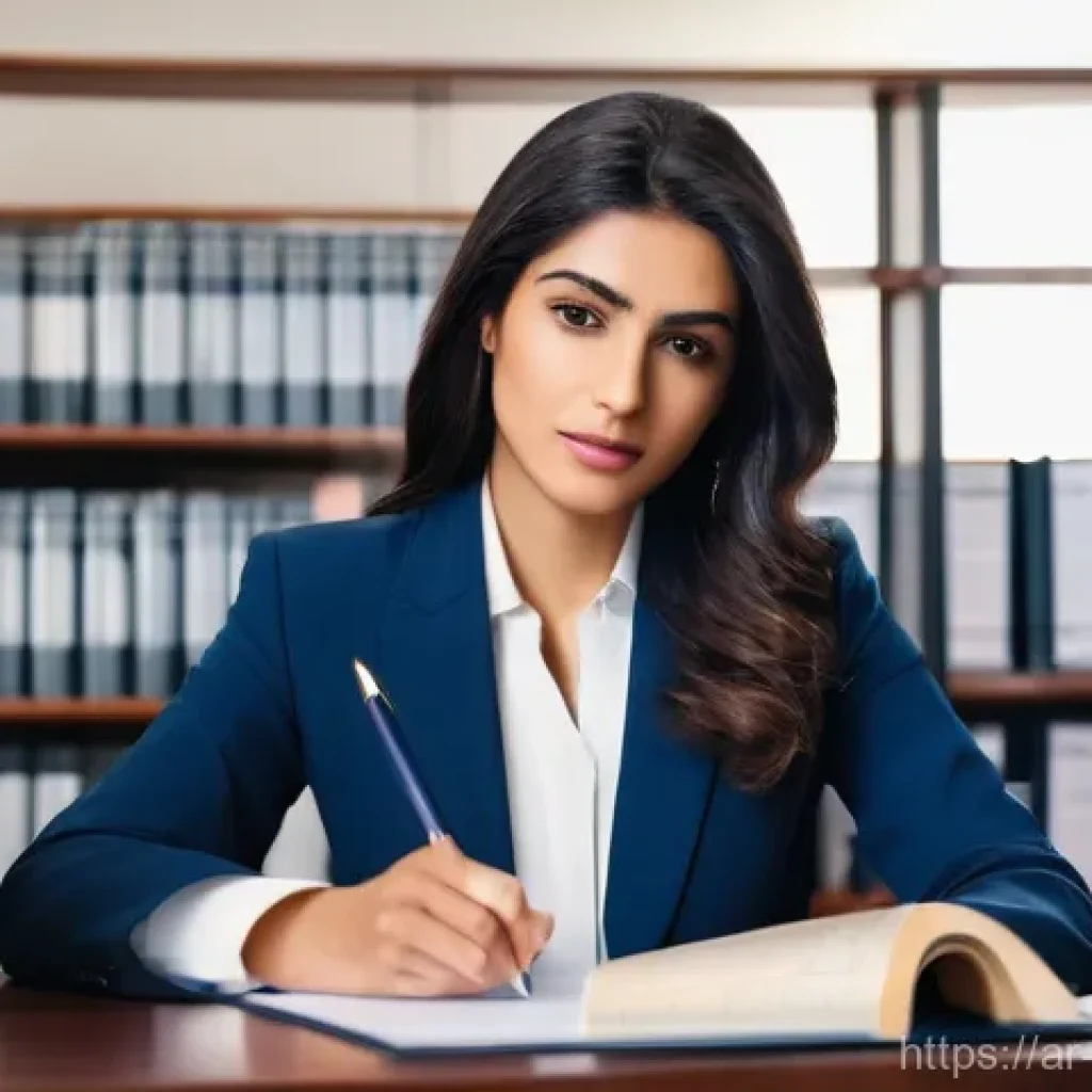 범죄 피해자 경제적 보상 기준 - **Prompt:** A determined Arab woman, professionally dressed in a modest business suit, sits at a pol...